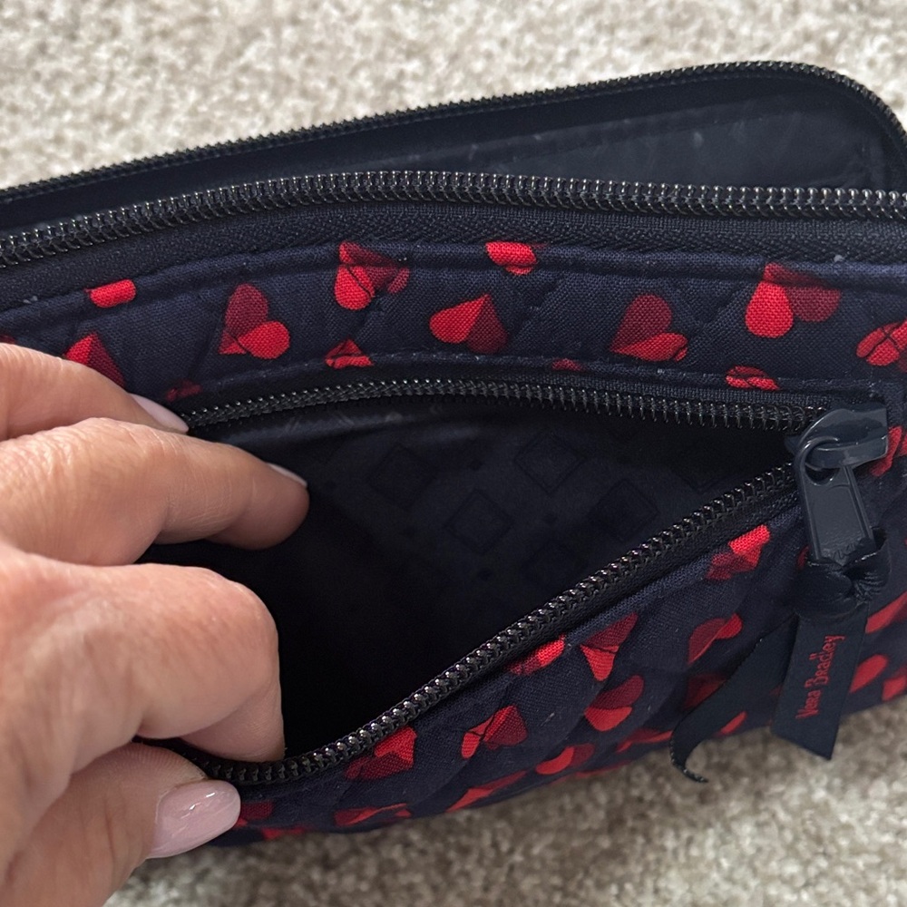 Vera Bradley Red Heart Patterned Wallet - Picture 5 of 7